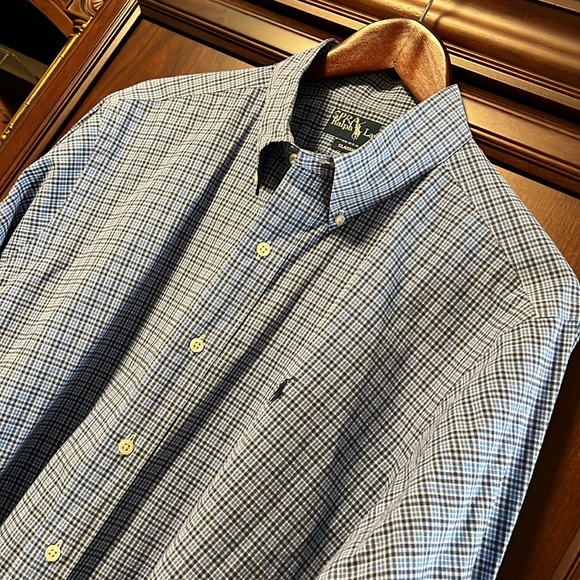 Ralph Lauren Classic Fit Multicolored Blue Plaid button-down Casual Dress wear! - Picture 4 of 8